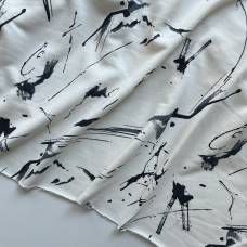 Футер 3-нитка прямая петля Штрихи на молочном