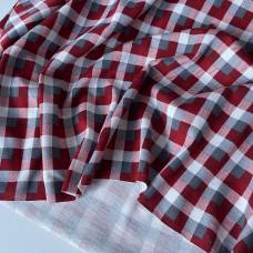 Кулирка 100% хб Клетка красная/белая