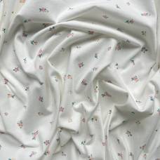 Кулирка с лайкрой Цветочки на молочном