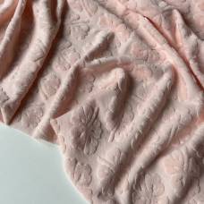 Велюр фактурный "Клевер" Розовый персик