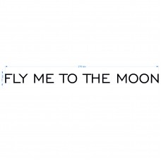 Термотрансфер "Fly me to the Moon" черный