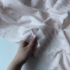 Кулирка жаккард Рюши фактурные Светло-розовая