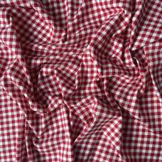 Кулирка 100%хб Клетка виши красная