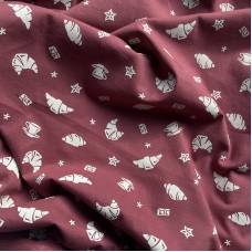 Кулирка 100% хб Круассаны на терракоте