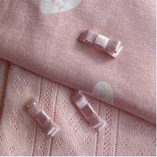 Бант пришивной мини Розовый / 5шт