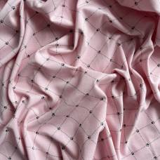 Кулирка с лайкрой Лапки на розовом