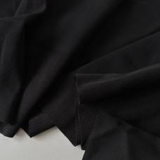 Эксклюзивная рибана плотной черной расцветки от Lacoste для создания стильной одежды
