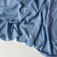 Вязаный трикотаж Кроше Голубой