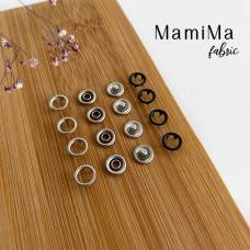 Кнопки рубашечные 9,5 мм с кольцом, черные (нержавеющая сталь) - идеальное решение для вашей швейной продукции